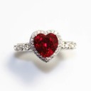 Damesring met hart D909 1