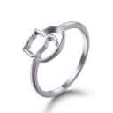 Damesring met kat D2581 10