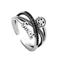 Damesring met smiley gezicht D2055 1