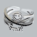 Damesring met smiley gezicht D2055 2