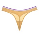 Damesstring met gestreepte afwerking 8