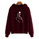 Damessweatshirt met handprint 2