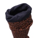 Damestøvler med leopardprint, der går over knæet 3