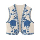 Damesvest met bloemen V149 1