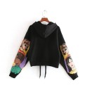 Damesweatshirt med B2-print 2