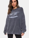 Damesweatshirt med engleprint 2