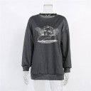 Damesweatshirt med engleprint 5