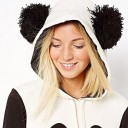 Damesweatshirt med pandamotiv 2