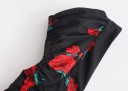 Dametop med blomsterprint 4