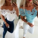 Dametop med blonder A798 1
