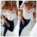 Dametop med blonder A798 5