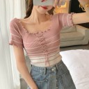 Dametop med off-shoulder-motiv A799 4