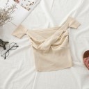 Dametop med off-shoulder-motiv A830 11