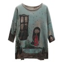 Dametrøje med print A2375 3
