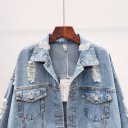 Dameudsmykket denimjakke 2
