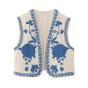 Damevest med blomster V149 1