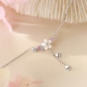 Damhalsband med blomma D714 3