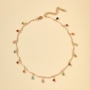 Damhalsband med färgade zirkoner 5