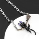 Damhalsband med katt D306 2