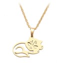 Damhalsband med katt D369 3