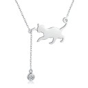 Damhalsband med katt M124 1