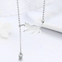 Damhalsband med katt M124 3