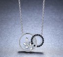 Damhalsband med kopplat hänge D763 2