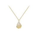 Damhalsband med kristall D249 1