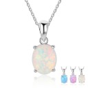 Damhalsband med opal 1