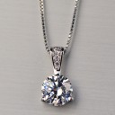 Damhalsband med runt hänge D537 1