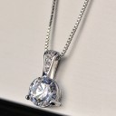 Damhalsband med runt hänge D537 4