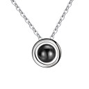 Damhalsband med runt hänge D540 1