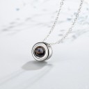 Damhalsband med runt hänge D540 3