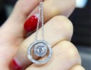 Damhalsband med runt hänge D590 2