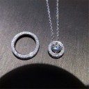 Damhalsband med runt hänge D590 3