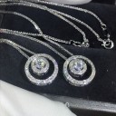 Damhalsband med runt hänge D590 6