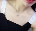 Damhalsband med runt hänge D590 7