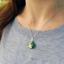 Damhalsband med runt hänge D676 4