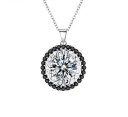 Damhalsband med runt hänge D720 1
