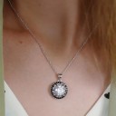 Damhalsband med runt hänge D720 5