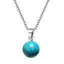 Damhalsband med runt hänge D743 4