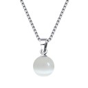 Damhalsband med runt hänge D743 5