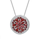 Damhalsband med runt hänge D748 1