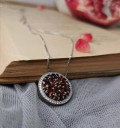 Damhalsband med runt hänge D748 3