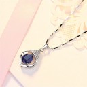 Damhalsband med safir 3