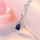 Damhalsband med safir 4