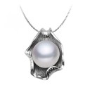 Damhalsband med skal D464 rosa