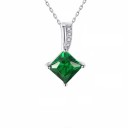 Damhalsband med smaragd 1