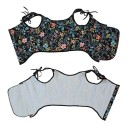 Damkorsett Svart Blommönster Remmar Snörning Fram O-urringning Slips Polyester Elegant Underkläder 3