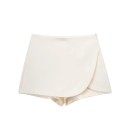 Damkort asymmetrisk kjol med hög midja Elegant minikjol med shorts Bekväm kjol för sommarens urbana stil 5